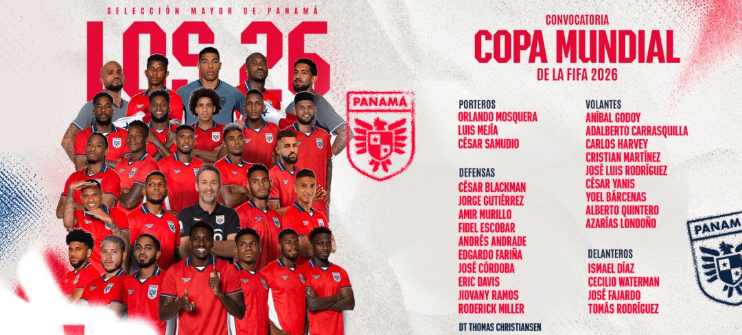 La Selecci�n Mayor de Panam� ya tiene su lista de 26 convocados para la Copa Mundial de la FIFA 2026