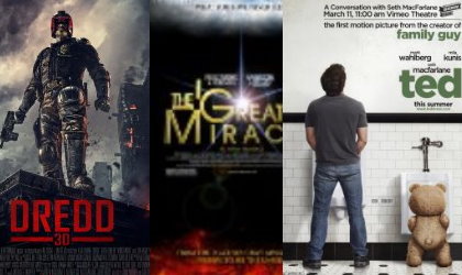 Estrenos para hoy: Ted, Dredd y El Gran Milagro