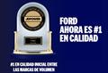 FORD es la marca de volumen #1 en el estudio de calidad inicial de JD Power